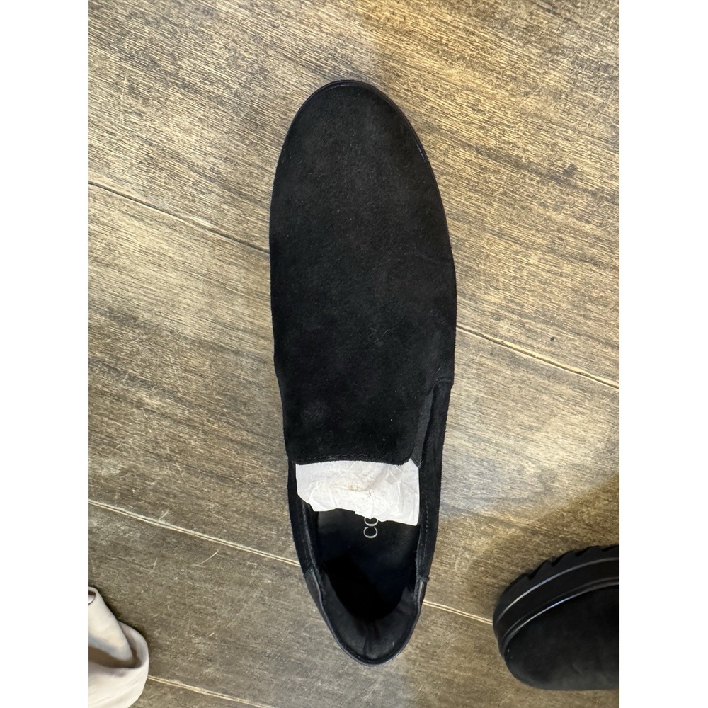 Cordani Amaya Black Suede Size 39 US 8.5 Slip On‎ Wedge Loafer Lug Sole - Picture 2 of 12